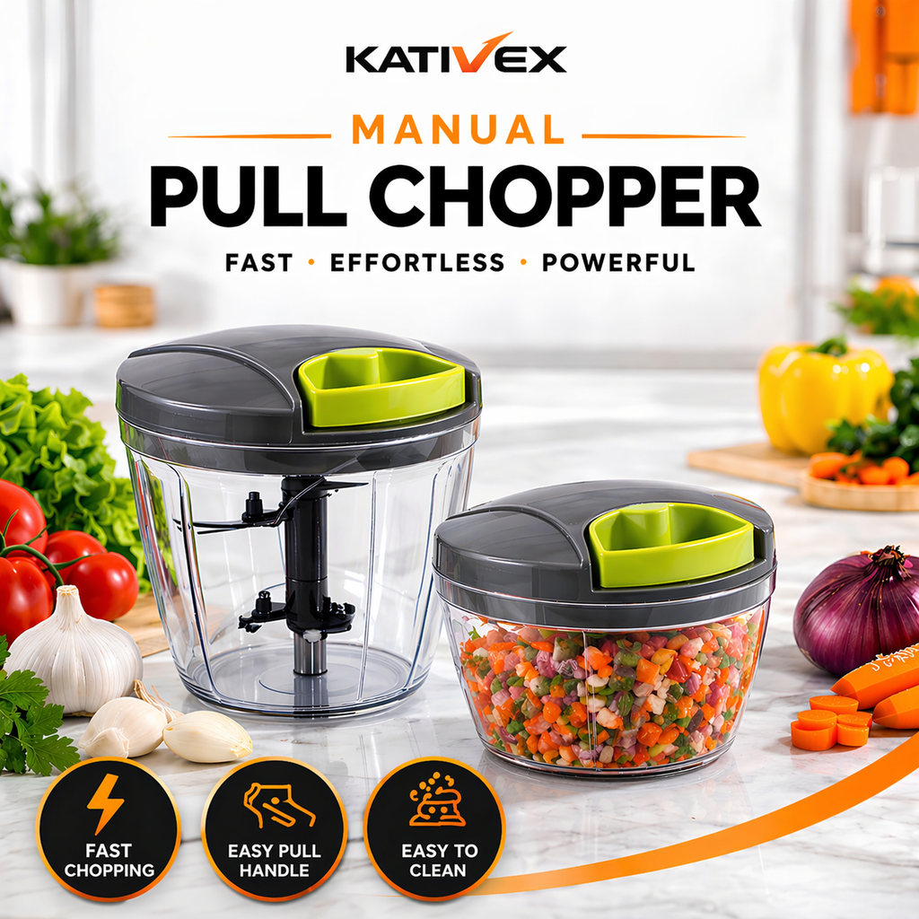 KATIVEX™ Food Chopper – No Mess, No Tears, No Effort