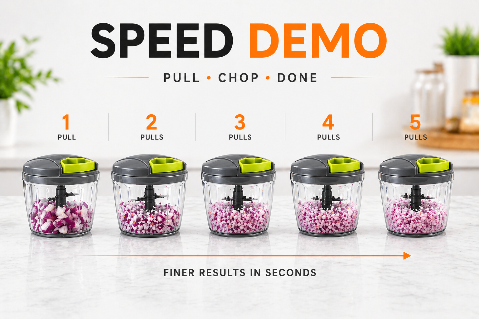 KATIVEX™ Food Chopper – No Mess, No Tears, No Effort