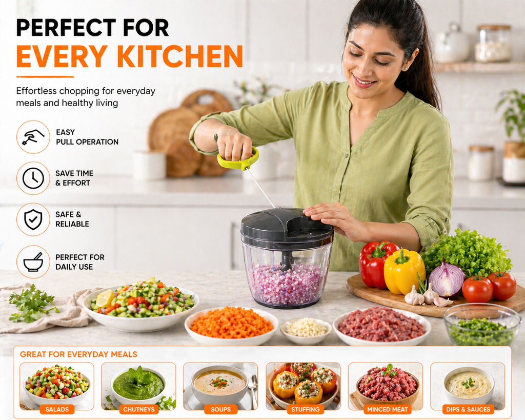 KATIVEX™ Food Chopper – No Mess, No Tears, No Effort
